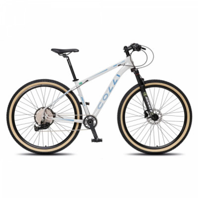 Bicicleta Alumínio Aro 29 Colli Allure Kit Shimano Alivio 27 Velocidades Quadro 17" - Branco com Azul Metalico