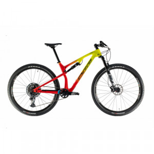 Bicicleta Carbono Aro 29 Oggi Cattura Pro GX 12 Velocidades Quadro 17" 2021 - Amarelo com Vermelho