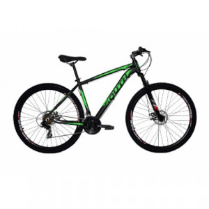 Bicicleta Alumínio Aro 29 South Legend 21 Velocidades Quadro 19" - Preto fosco com verde