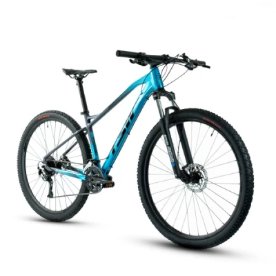 Bicicleta Alumínio Aro 29 TSW Stamina Shimano Alivio 27 Velocidades Quadro 19" Ano 2020 - Azul com cinza e preto