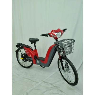 Bicicleta Elétrica Aro 24 Bikelete Pop; 350W, 48V, 12Ah - Vermelho