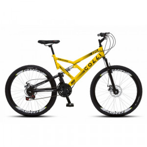 Bicicleta Aro 26 Colli GPS 21 Velocidades 18" - Amarelo com preto