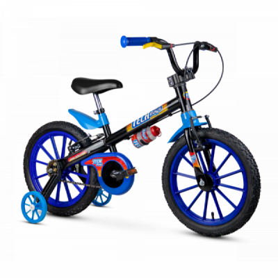 Bicicleta Aro 16 Nathor Techboys - Preto com Azul