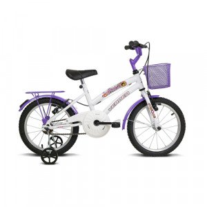 Bicicleta Aro 16 Verden Breeza - Branco com violeta