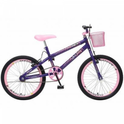 Bicicleta Aro 20 Colli Jully - Violeta com rosa