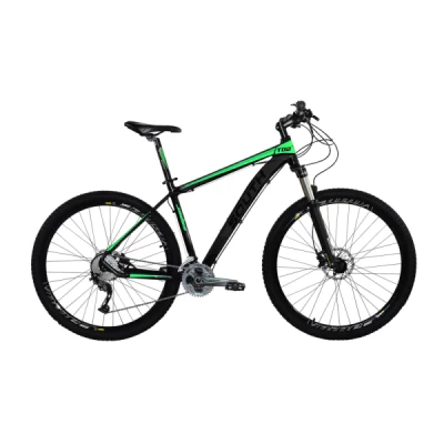 Bicicleta Alumínio Aro 29 South Super T02 27 Velocidades Quadro 19" - Preto fosco com verde e cinza