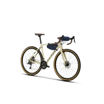 Bicicleta Alumínio Aro 700 Sense Versa Comp Kit Shimano Sora 18 Velocidades, Quadro 55cm Ano 2022 - Creme com Verde