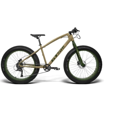 Bicicleta Aro 26 GTSM-1 I-VTEC Fat Trail, 9 Velocidades, Freios Hidraulico, Quadro 17" - Bege com Verde