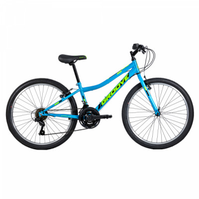 Bicicleta Alumínio Aro 24 Groove Ragga 21 Velocidades - Azul com Verde e Preto