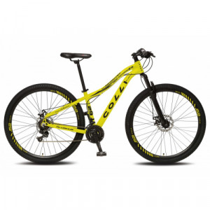 Bicicleta Alumínio Aro 29 Colli High Performance 21 Velocidades Quadro 15,5" - Amarelo neon com preto
