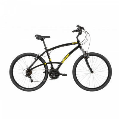 Bicicleta Alumínio Aro 26 Caloi 400 Maculina 21 Velociades Ano 2021 - Preto com Amarelo