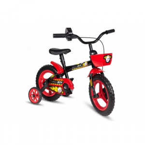 Bicicleta Aro 12 Colli Masc Boy - Preto com vermelho