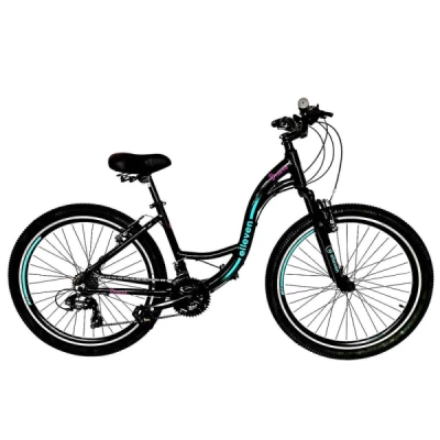 Bicicleta Alumínio Aro 26 Elleven Breeze 21 Velocidades Cambios Shimano Quadro 16,0" Ano 2022 - Preto, Azul
