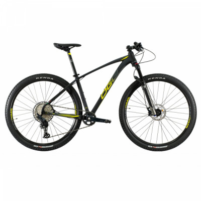 Bicicleta Alumínio Aro 29 Oggi Big Wheel 7.4 12 Velocidades Quadro 19" 2021 - Preto com Amarelo e Grafite