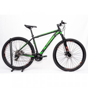 Bicicleta Alumínio Aro 29 Alfameq ATX 24 Velociades Quadro 19" - Preto com Verde