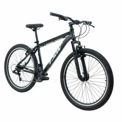 Bicicleta Alumínio Aro 26 TSW Ride 21 Velocidades Quadro 17" Ano 2022 - Preto com Cinza