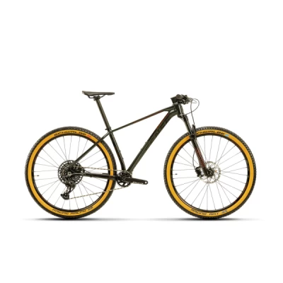 Bicicleta Alumínio Aro 29 Sense Impact Race Kit Sram GX 12 Velocidades, Freio Hidráulico, Quadro 19.0" Ano 2022 - Verde com Marrom